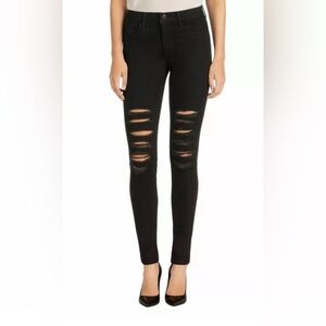 Jbrand Maria high rise super skinny  distressed jeans size 31
